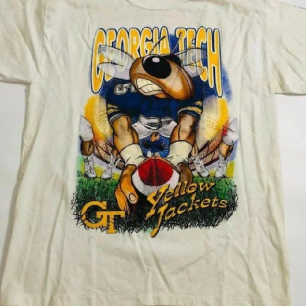 Vintage Georgia Tech Mascot Logo Shirt, Georgia Tech Yellow Jackets Shirt, Georg